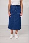 MARYLIN DENIM SKIRT - mid blue